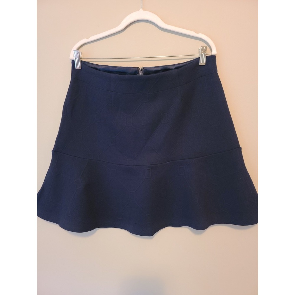 Tommy Hilfiger Ruffle Bottom Knit Pleat Skirt Navy Blue‎ Siza Large